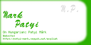 mark patyi business card