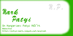 mark patyi business card